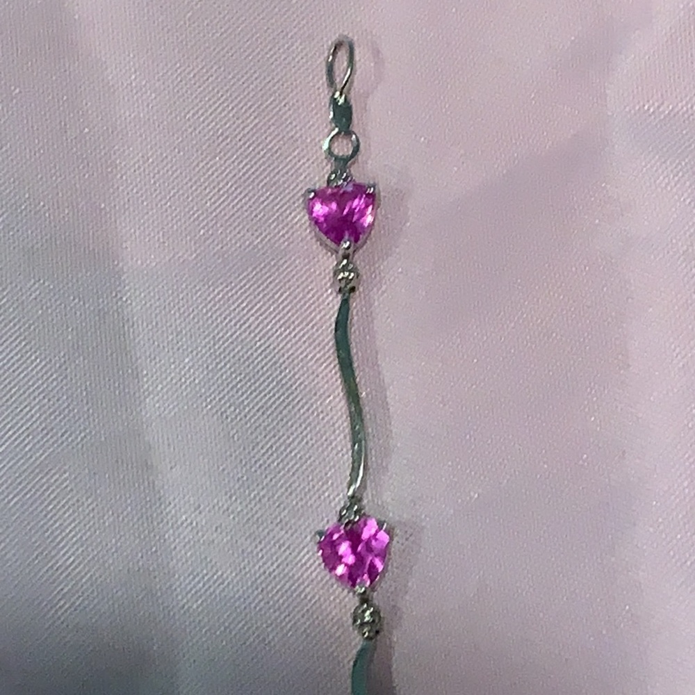 STERLING & GEM STYLE NEW ACCENT BRACELET TW=4.6g - Picture 7 of 7